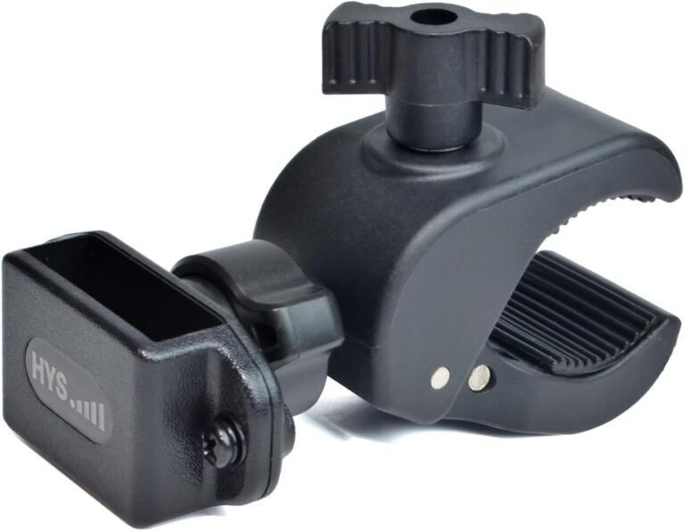 HYS Walkie Talkies Fahrrad-Auto-Halterung, verstellbare Motorrad-Radio-Halterung, kompatibel mit Motorola Talkabout TLKR Baofeng UV5R Mini Quansheng Radio (Z-6)