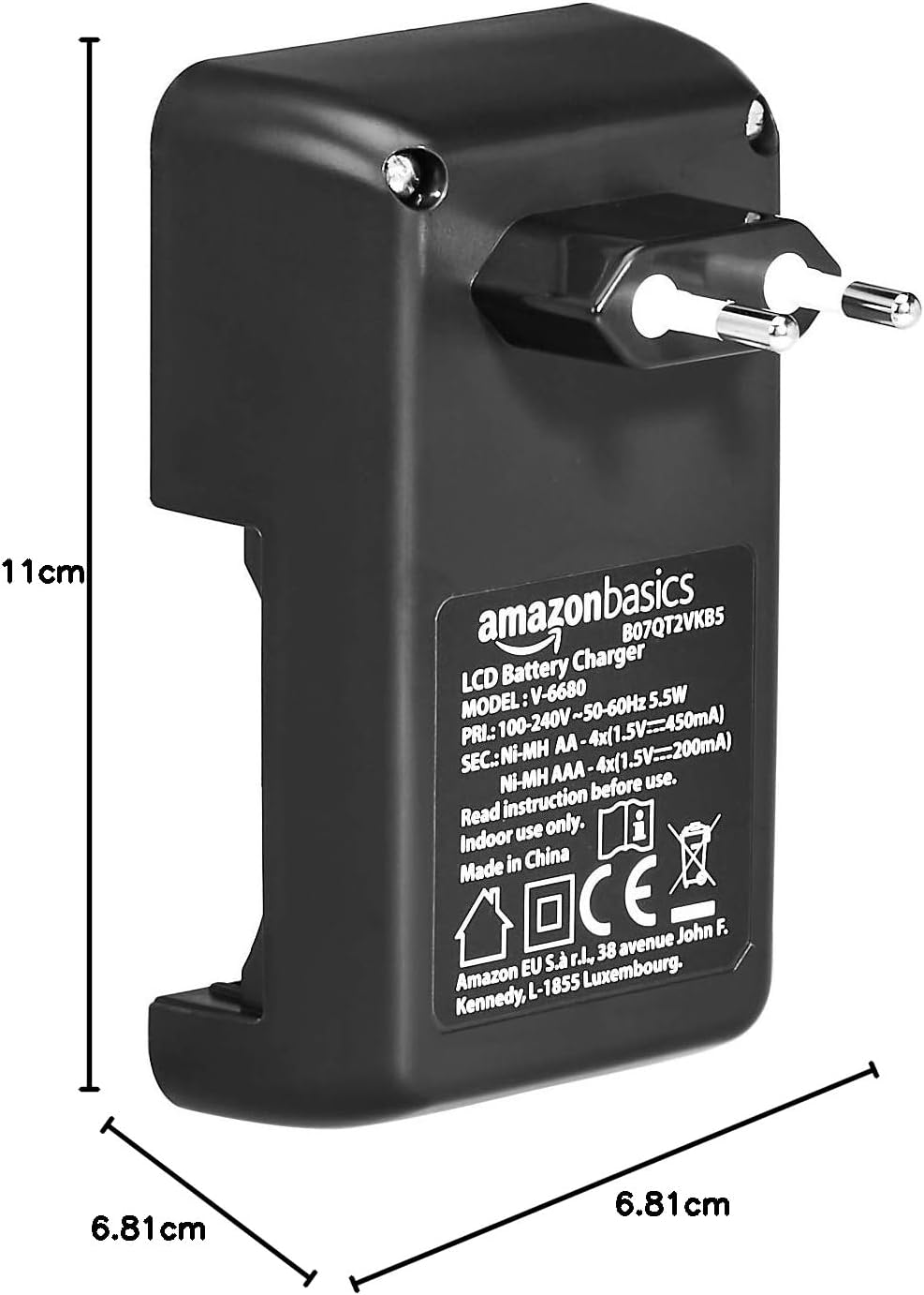 Intelligentes digitales Batterieladegerät von Amazon Basics für 4x AA/AAA-Batterien – Bild 5