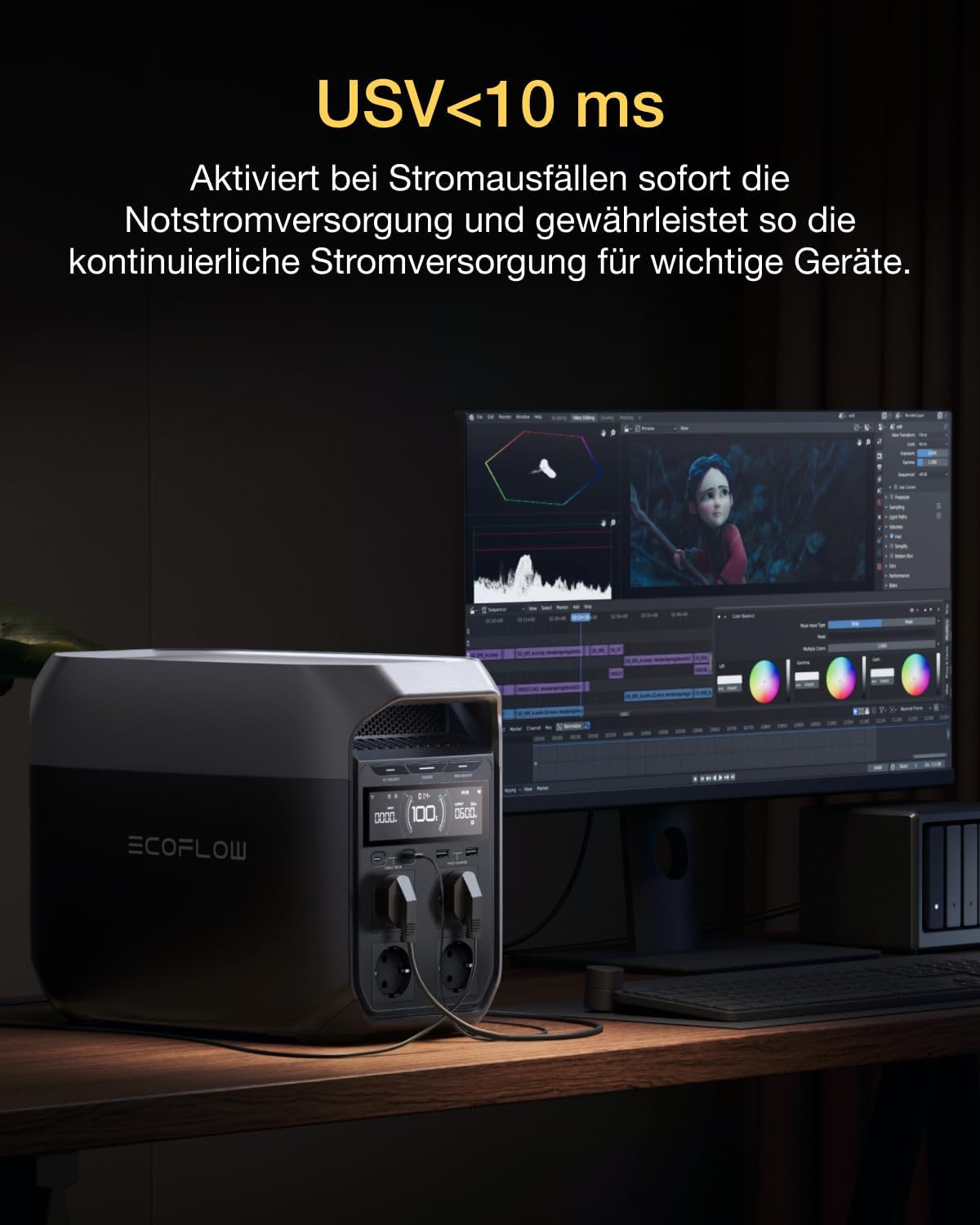 EF ECOFLOW Delta 3 Tragbares Kraftwerk, 1024 Wh Solargenerator, LiFePO4-Akku, Schnellladung von 0–70 % in 30 Minuten, erweiterbar auf 5 kWh, für Zuhause, Camping und Reisen – Bild 7