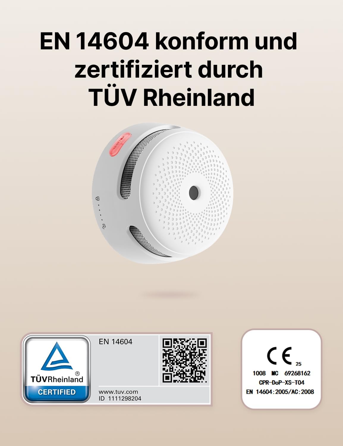 Drahtloser, netzwerkfähiger Rauchmelder X-Sense XS01-WR – Bild 2