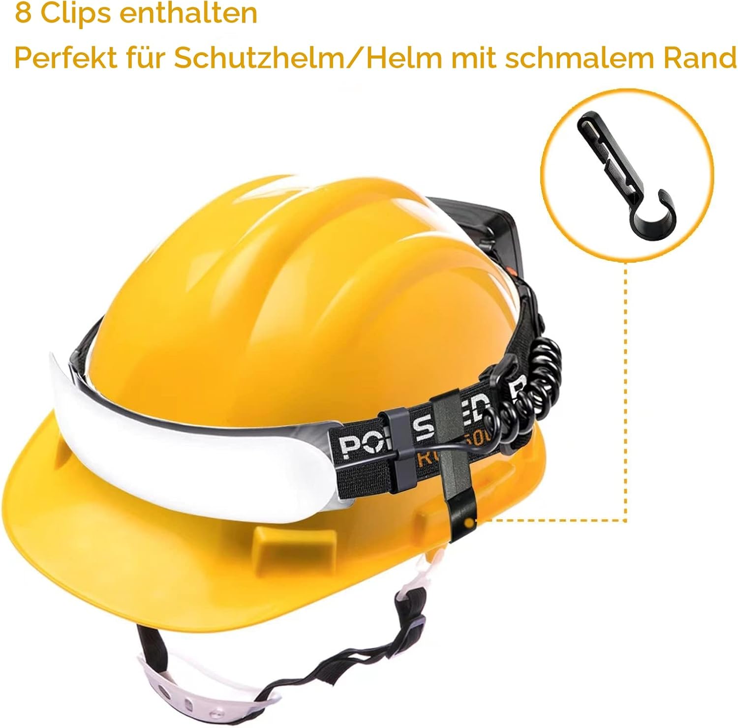POKISEED Stirnlampe LED wiederaufladbar, 1500 Lumen mit 230° Weitwinkel für breite Ausleuchtung, Stirnlampe Joggen, USB C 5000mAh Akku, Kopflampe Stirnlampe aufladbar, für Stirnlampe Laufen, Camping – Bild 7