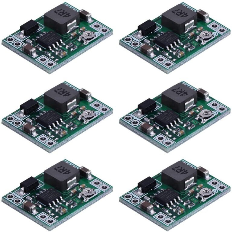 Greluma Step Down Buck Converter, einstellbares DC-DC 4,5–28 V auf 0,8–20 V, Spannungsreglermodul, 24 V auf 12 V, 9 V, 5 V, 3 V, 6 Stück