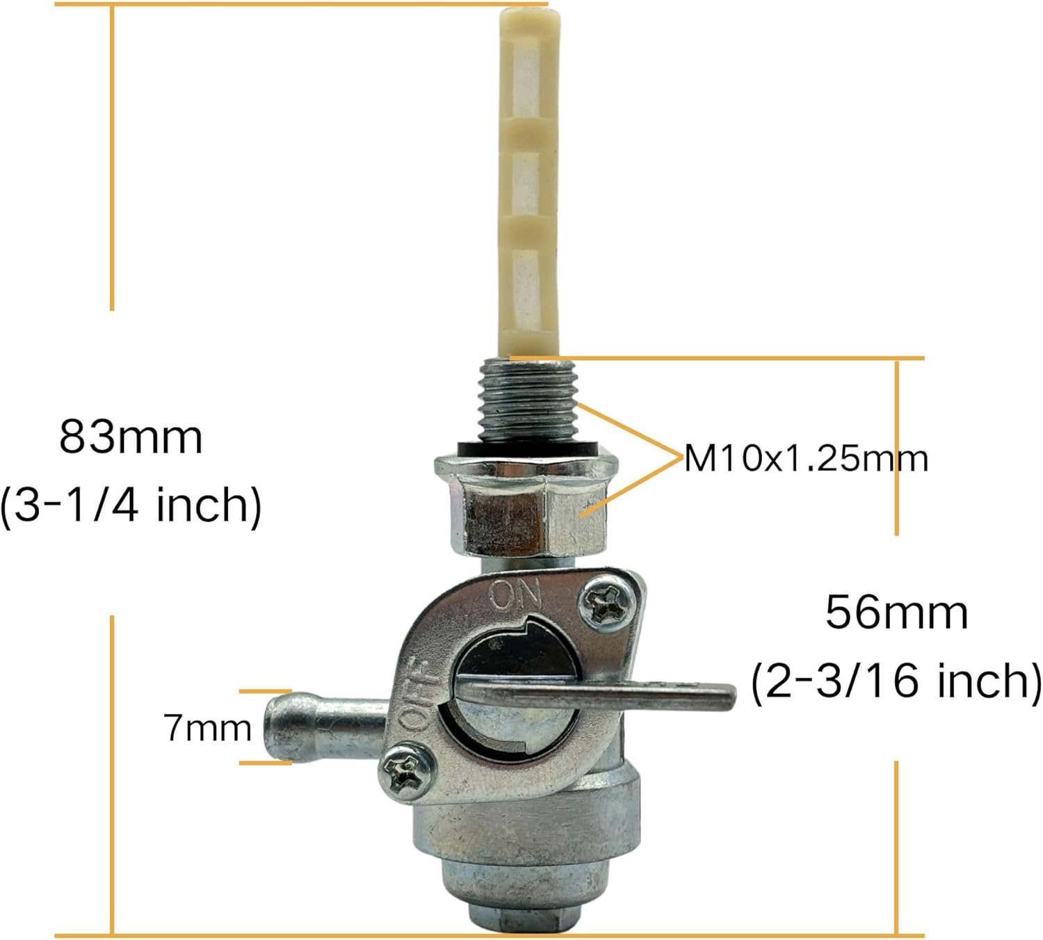 Stromgenerator, Notstromgenerator, Benzinhahnschalter, Gastank, Kraftstoffschalter, Ventilpumpe, Benzinhahn, Kraftstofftankventil für Champion Generac 310573GS für Briggs Stratton, M10 x 1,25 mm – Bild 2