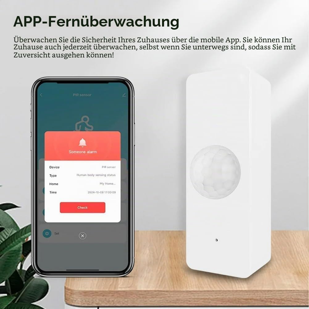 Bewegungsmelder für Shelly und Tapo, menschlicher Sensor mit PIR-Infraroterkennung, optionale mobile Erkennung für die Sicherheit zu Hause, Betrieb mit 2 AAA-Batterien (nicht). – Bild 3