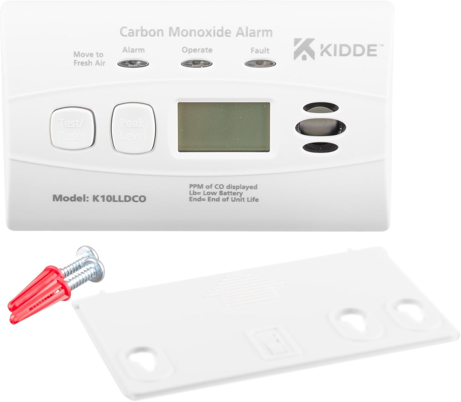 Kidde 10LLDCO Kohlenmonoxidmelder mit digitaler Anzeige und versiegelter Batterie – Bild 8