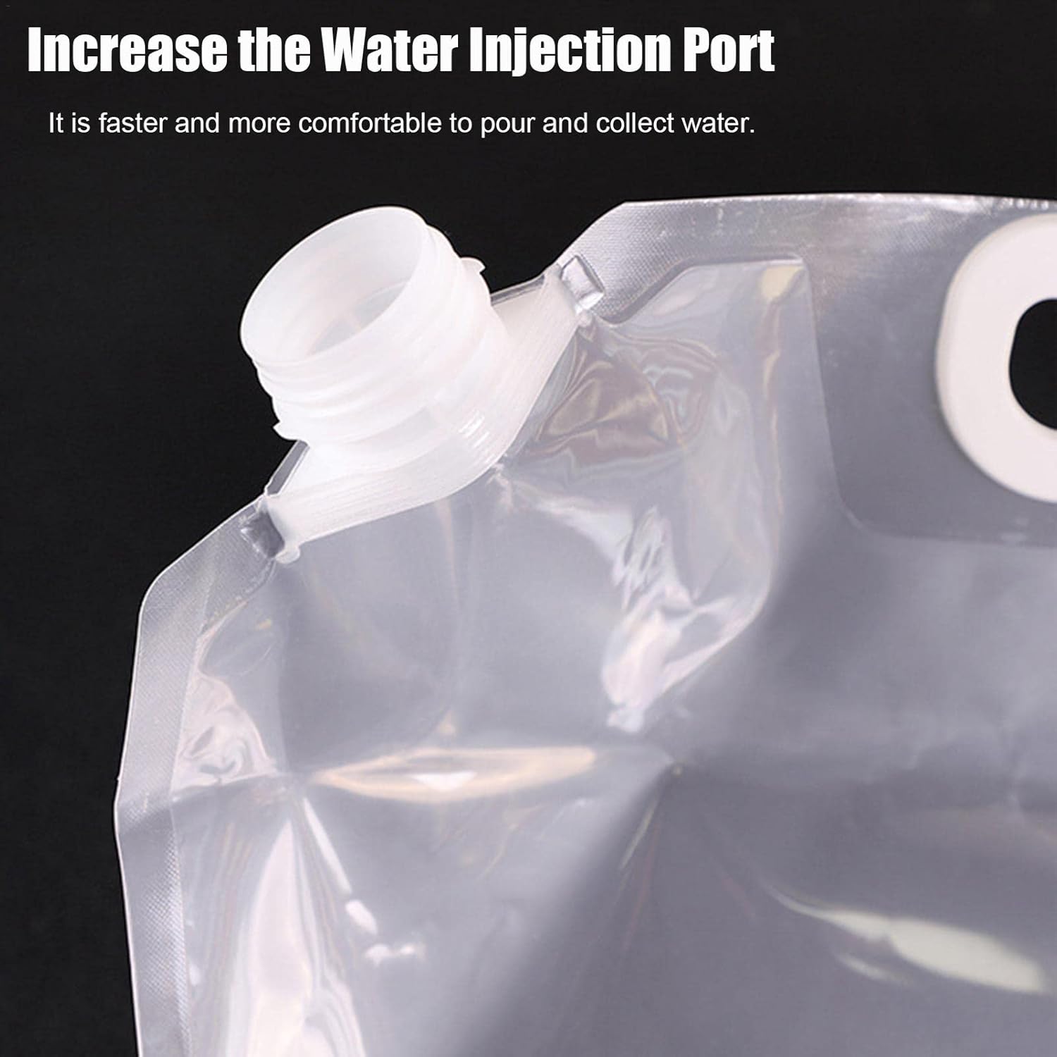 5/10 Liter faltbarer Wasserkanister, Wasserbeutel, BPA-frei, tragbarer Wasserbehälter, faltbarer Faltkanister mit Tragegriff für Outdoor, Camping und Reisen, wiederverwendbarer Wassertank für Wanderpicknick – Bild 7