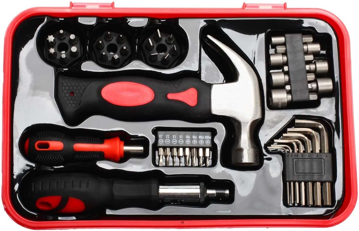 SCHMIDT security tools Werkzeugset – 43-teilig – Werkzeugset – Multifunktionsset – Reparaturwerkzeug – Werkzeugkasten – Schraubendreher-Bits 25 mm – Torx – Sechskantschlüssel – Haushaltswerkzeug – Bild 2