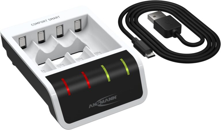 Ansmann Batterieladegerät – Automatisches Batterieladegerät mit Perfect 7-Ladetechnologie und Reparaturmodus