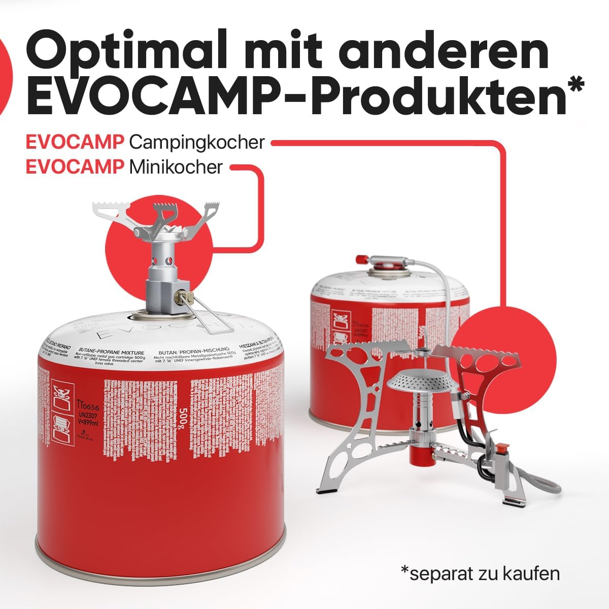 6 x Butan-Gaskartuschen 500 g, Schraubkartusche mit Butan-/Propangas 899 ml, Gaskartusche EN417, Ventilkartusche mit Schraubverschluss, Gaskartusche mit Campinggas, Gaskartuschen mit Schraubventil – Bild 8
