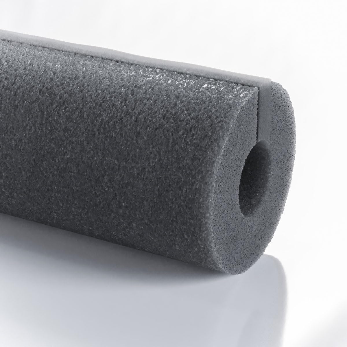 Bauhandel24-1 m Rohrisolierung selbstklebend Schaumstoff Rohrisolierung Heizungsrohre 20 mm Dämmstärke Ø 28 mm Rohrdurchmesser grau