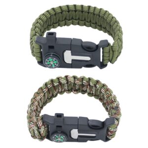 Paracord-Survival-Armband, 2 Stück...