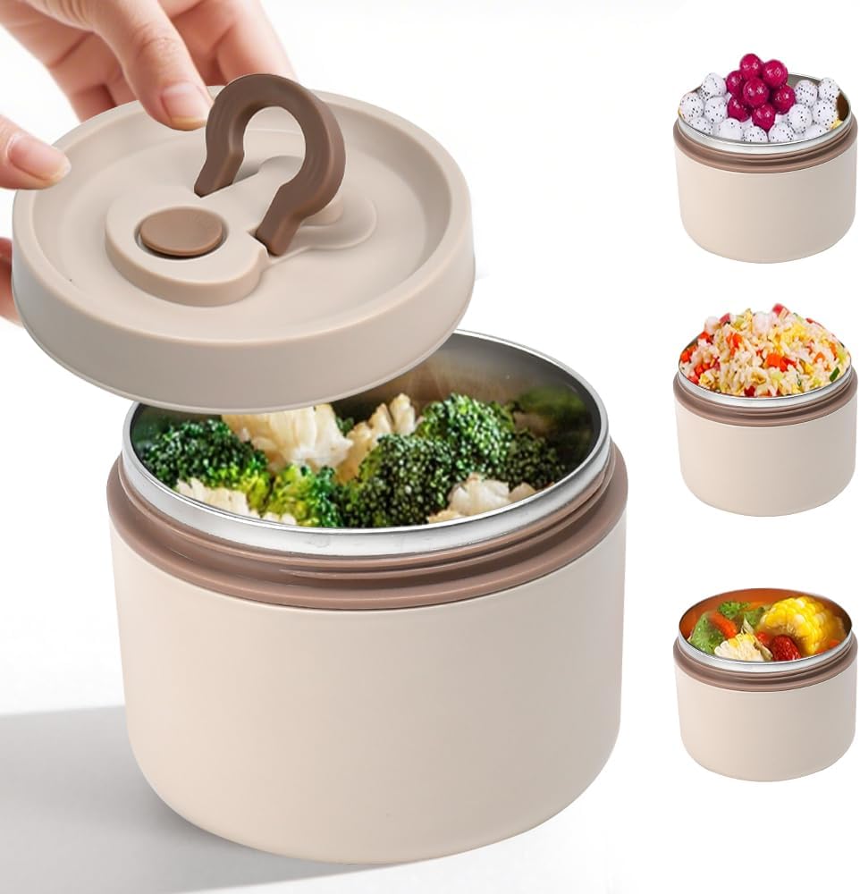 Kleemeiero Thermo-Lebensmittelbehälter 650 ml, Thermobehälter für Lebensmittel, Warmhaltebehälter für Lebensmittel mit Löffel, Lebensmittelbehälter, Thermo-Lebensmittelbehälter, Thermo-Wärmebox für Lebensmittel, Thermo-Lunchbehälter – Bild 8