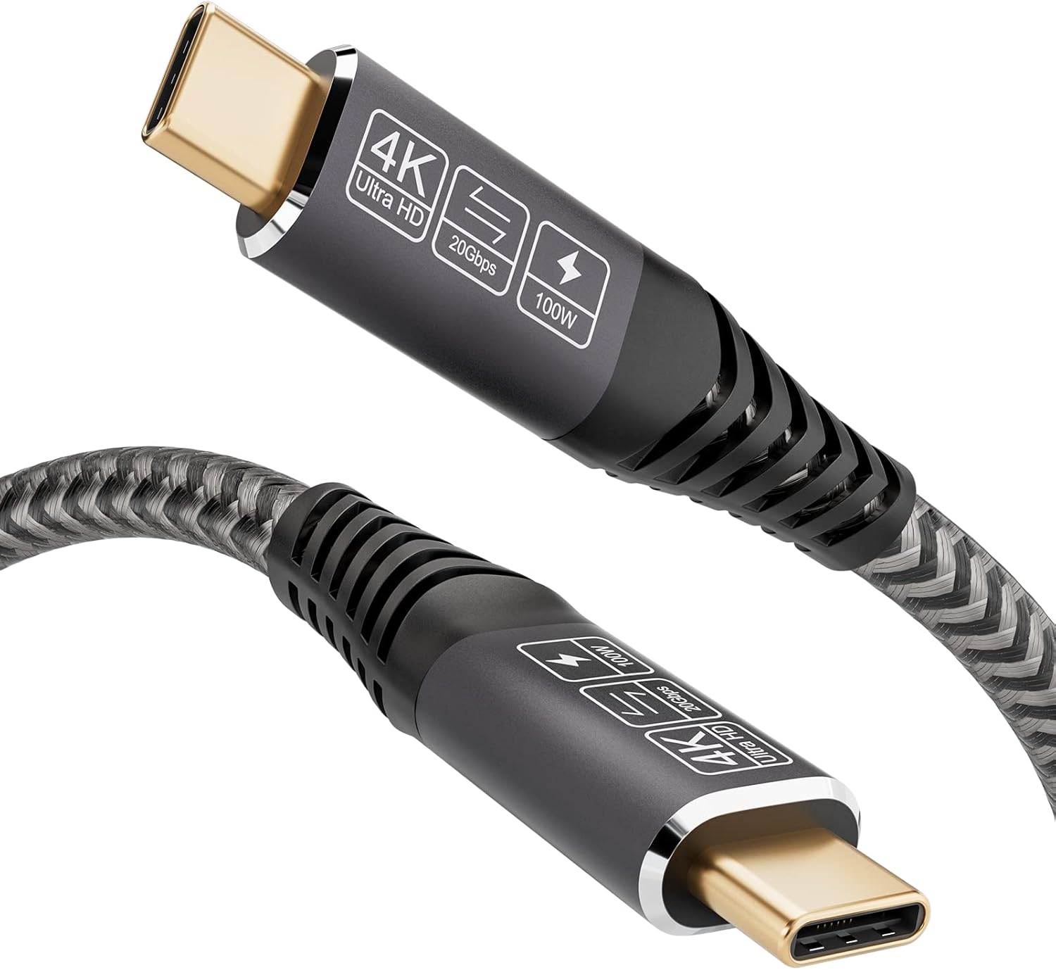 CAKOBLE USB C Kabel auf USB C 2M, USB 3.2 Gen2 Typ C Ladekabel, 20 Gbit/s Datenübertragung, 100 W 20 V/5 A Schnellladekabel, 4K @@ 60 Hz Videoübertragung für Laptop, Handy, Monitor, Geräte – Bild 8