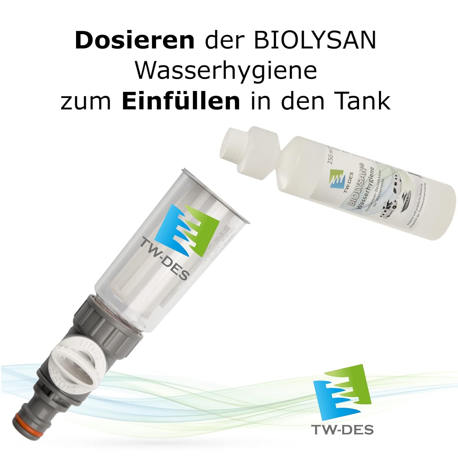 Komplettes Befüllset, Zubehör für eine saubere Wassertankbefüllung | Wohnmobil, Wohnwagen, Wohnwagen, Boot – Bild 8