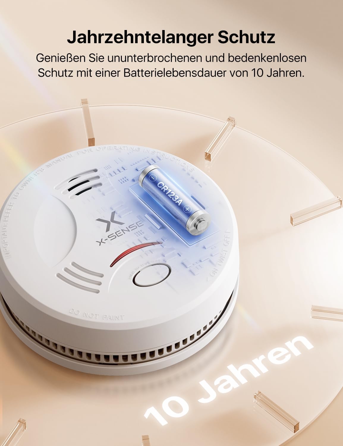 X-Sense SD11 Rauchmelder, TÜV und DIN EN 14604 geprüft, weiß – Bild 3