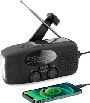 2000 mAh Notfall-Solar-Handkurbelra...