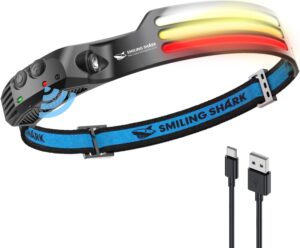 Smiling Shark Stirnlampe, 230° Wei...