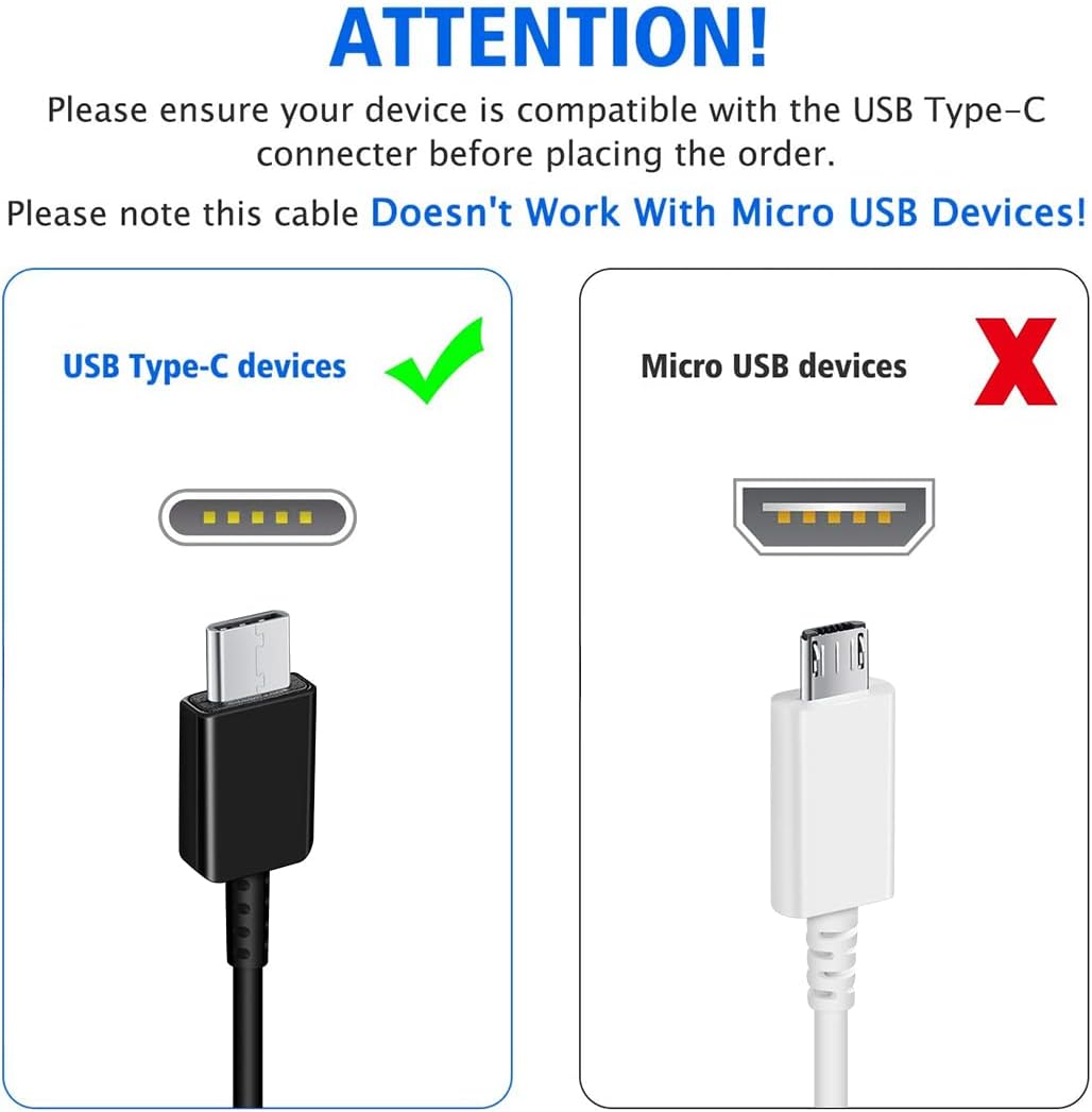 Ladegerät mit Ladekabel kompatibel mit Samsung Galaxy S25 S25+ S24 S23 S21 fe Ultra S8 Plus S9 Plus S10 Plus S10e 5G A57 A56 A36 A35 A26 A17 A16 A15 A05s A06 5g ai Xcover7 Schnellladegerät – Bild 7