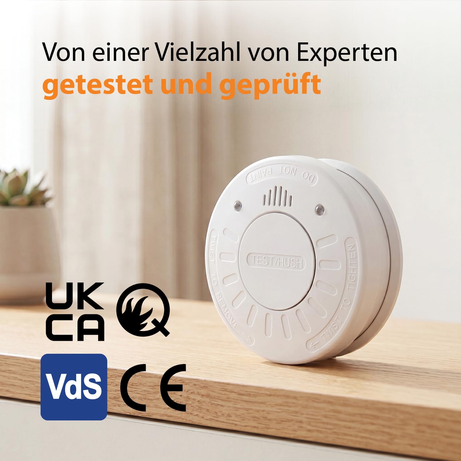 Smartwares Rauchmelder – 10 Jahre Batterielaufzeit, Q-Qualitätssiegel, Prüfschlüssel, 85 dB, RM520 – Bild 3