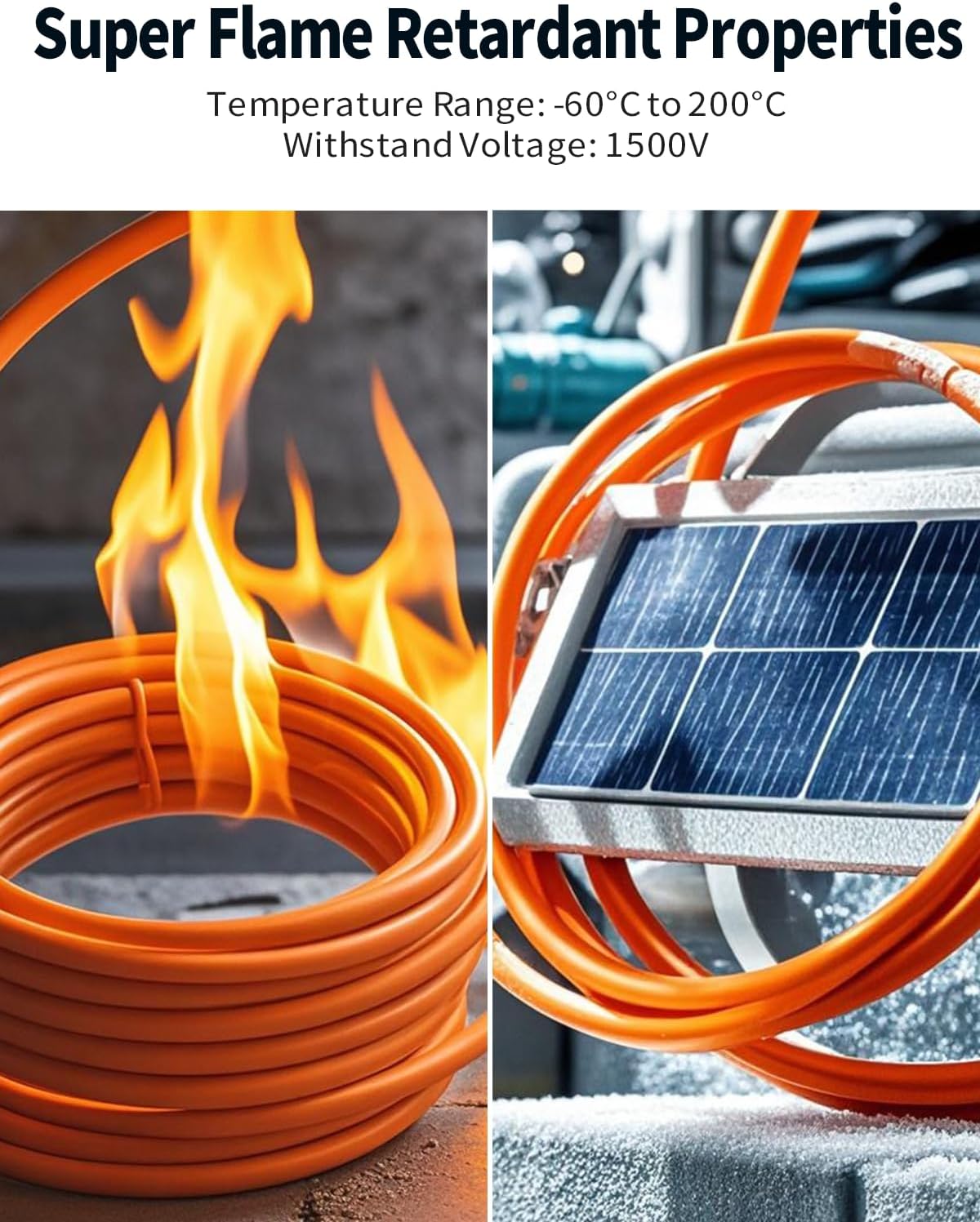 Tonton Solarkabel 6 mm² Verlängerung 3 m 10 AWG, Solarpanel-Verlängerungskabel mit Buchse und Stecker, Solaranschlüsse, wasserdichtes PV-Kabel für Haus, Wohnmobil und Solaranlagen (6 mm²3 M) – Bild 5