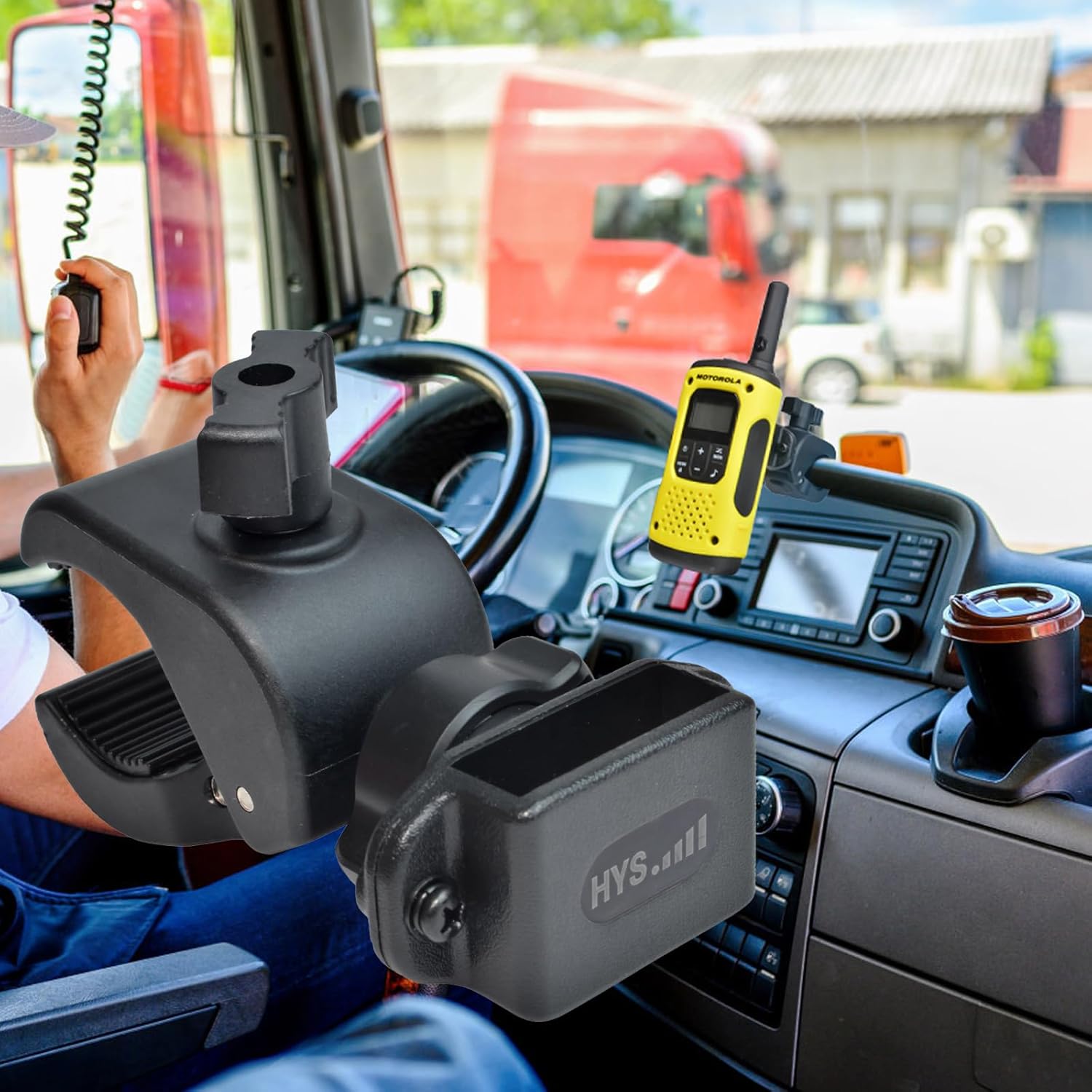 HYS Walkie Talkies Fahrrad-Auto-Halterung, verstellbare Motorrad-Radio-Halterung, kompatibel mit Motorola Talkabout TLKR Baofeng UV5R Mini Quansheng Radio (Z-6) – Bild 5