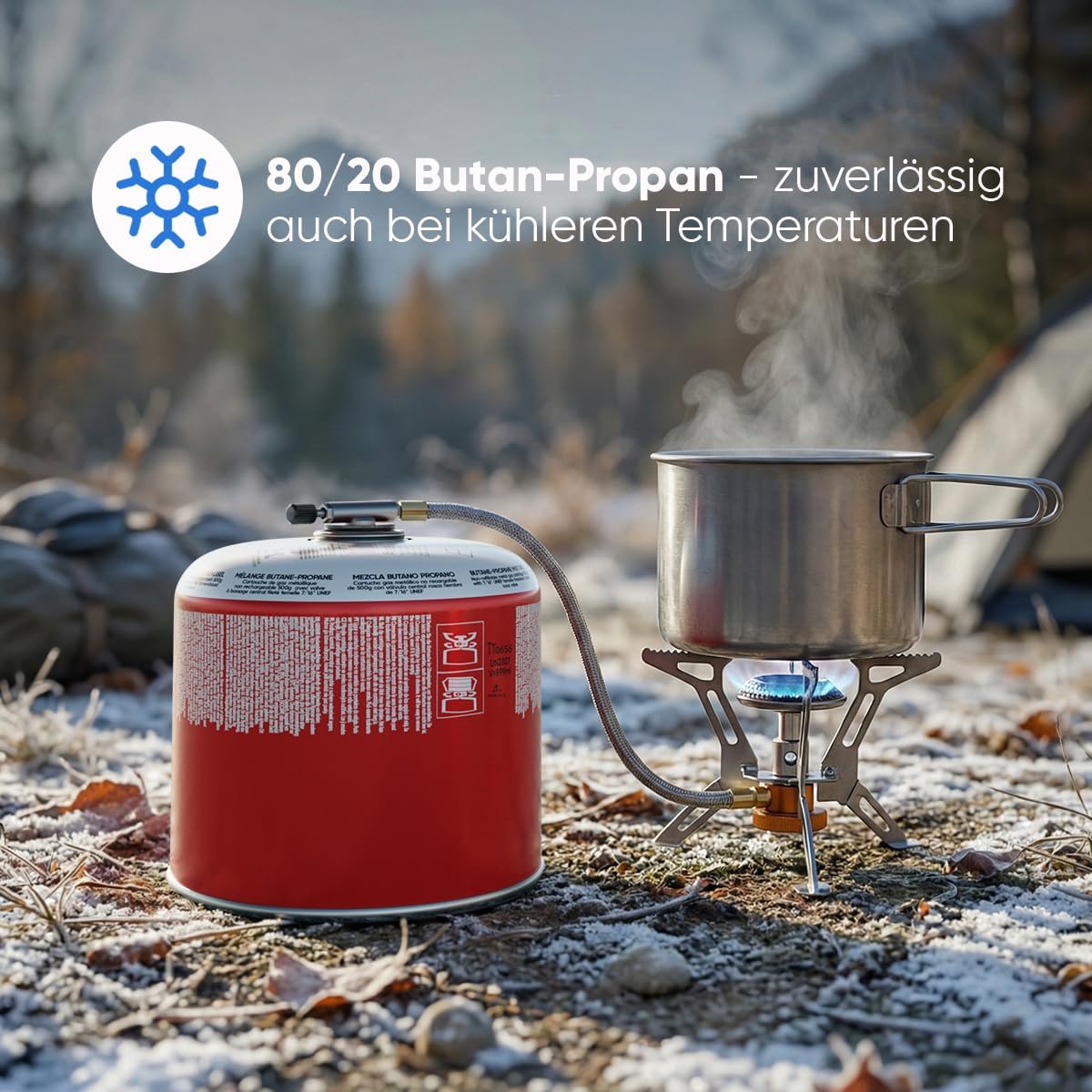 6 x Butan-Gaskartuschen 500 g, Schraubkartusche mit Butan-/Propangas 899 ml, Gaskartusche EN417, Ventilkartusche mit Schraubverschluss, Gaskartusche mit Campinggas, Gaskartuschen mit Schraubventil – Bild 7