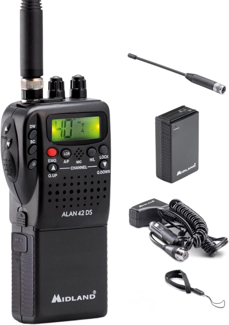 Midland Alan 42 DS, CB-Handfunkgerät mit digitalem Squelch und umfangreichem Zubehör für alle Einsatzbereiche. 4 W AM/FM.