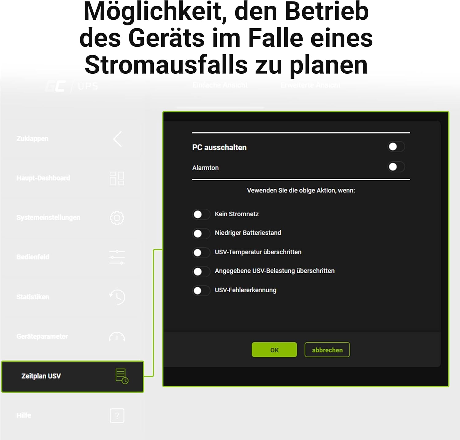 Green Cell UPS-Variante | Unterbrechungsfreie Stromversorgung mit modifizierter Sinuswelle, Überspannungsschutz, USB/RJ11 und 2 Schuko-Ausgängen – Bild 5