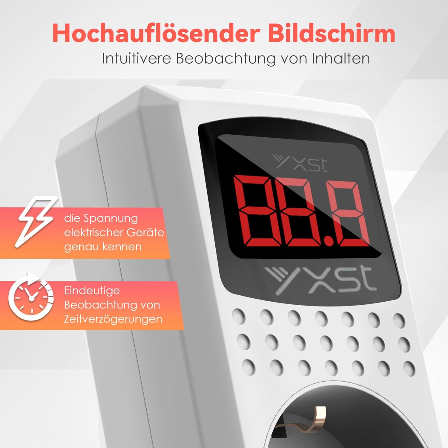 Einschaltstrombegrenzer und Anlaufstrombegrenzer (140 V ~ 280 V), Einschaltstrombegrenzer 230 V 16 A, Überspannungsschutz für Schweißgeräte, Winkelschleifer, Schutzschaltersteckdose – Bild 4