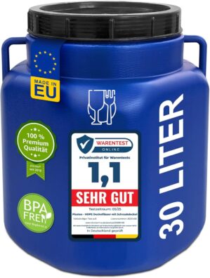 plasteo Weithalsfass 30 Liter Kanis...