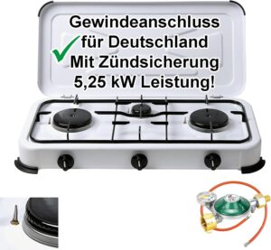 Bluecraft Gasherd 3-flammig 5,25 kW...