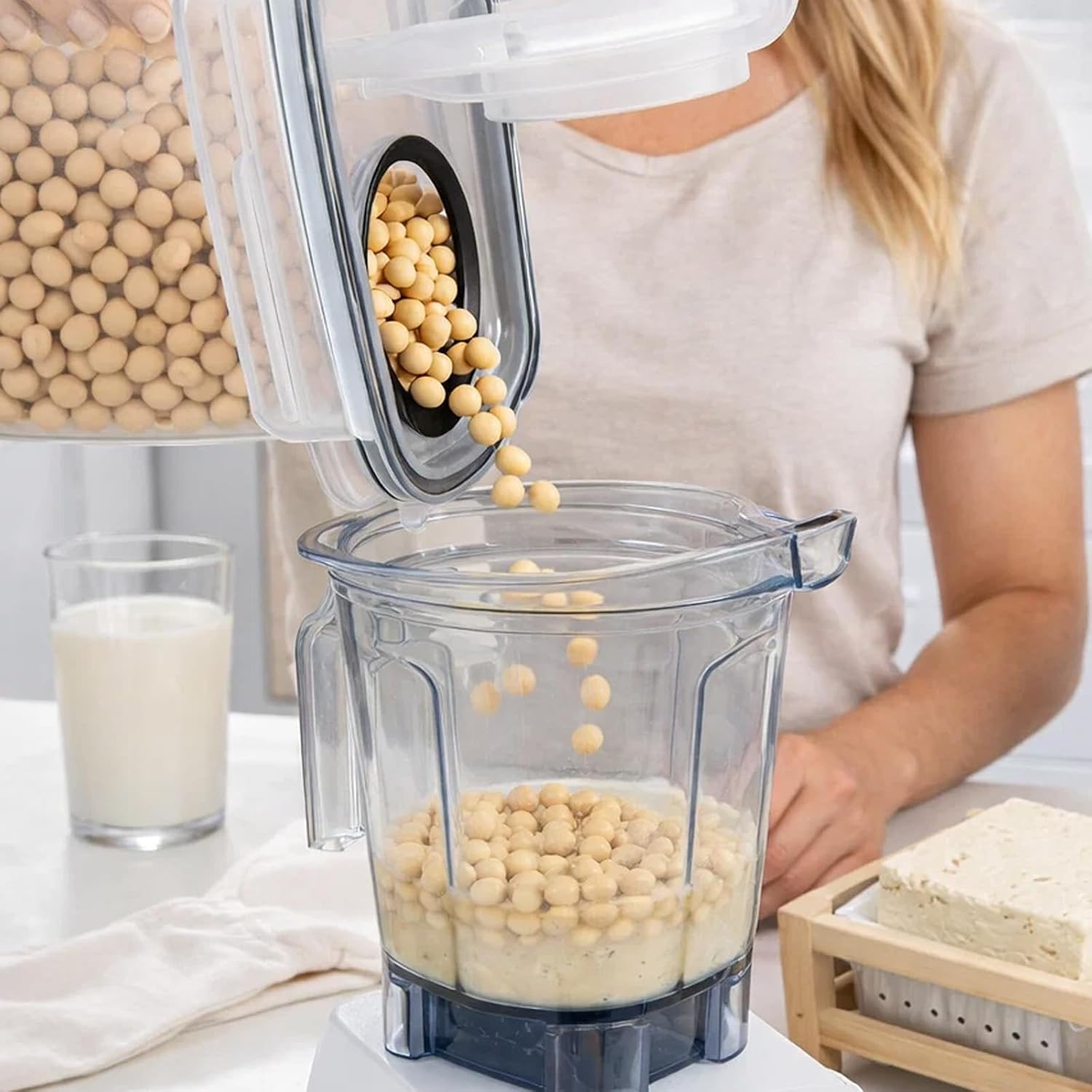 12 Müslibox mit Deckel, 4L Vorratsgläser mit Deckel, Etiketten, luftdichte Aufbewahrungsbox, Küchenaufbewahrung, Aufbewahrung für Mehl, Müsli, Reis, Katzenfutter, Hundefutter, Haustiere, Nudeln – Bild 3