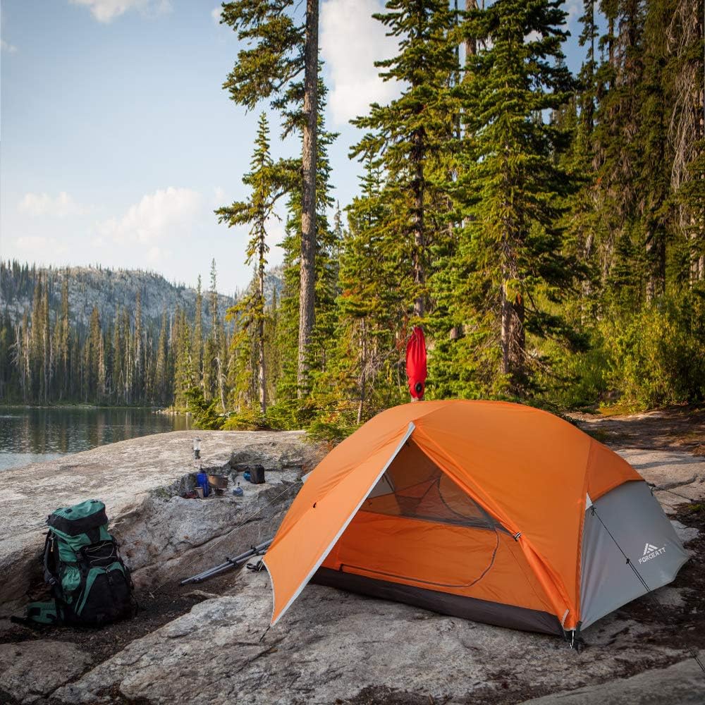 Forceatt Zelt 2–3 Personen Campingzelt, 2 Türen wasserdicht und winddicht, 3–4 Jahreszeiten, ultraleichtes Rucksackzelt für Trekking, Camping, Outdoor. – Bild 7