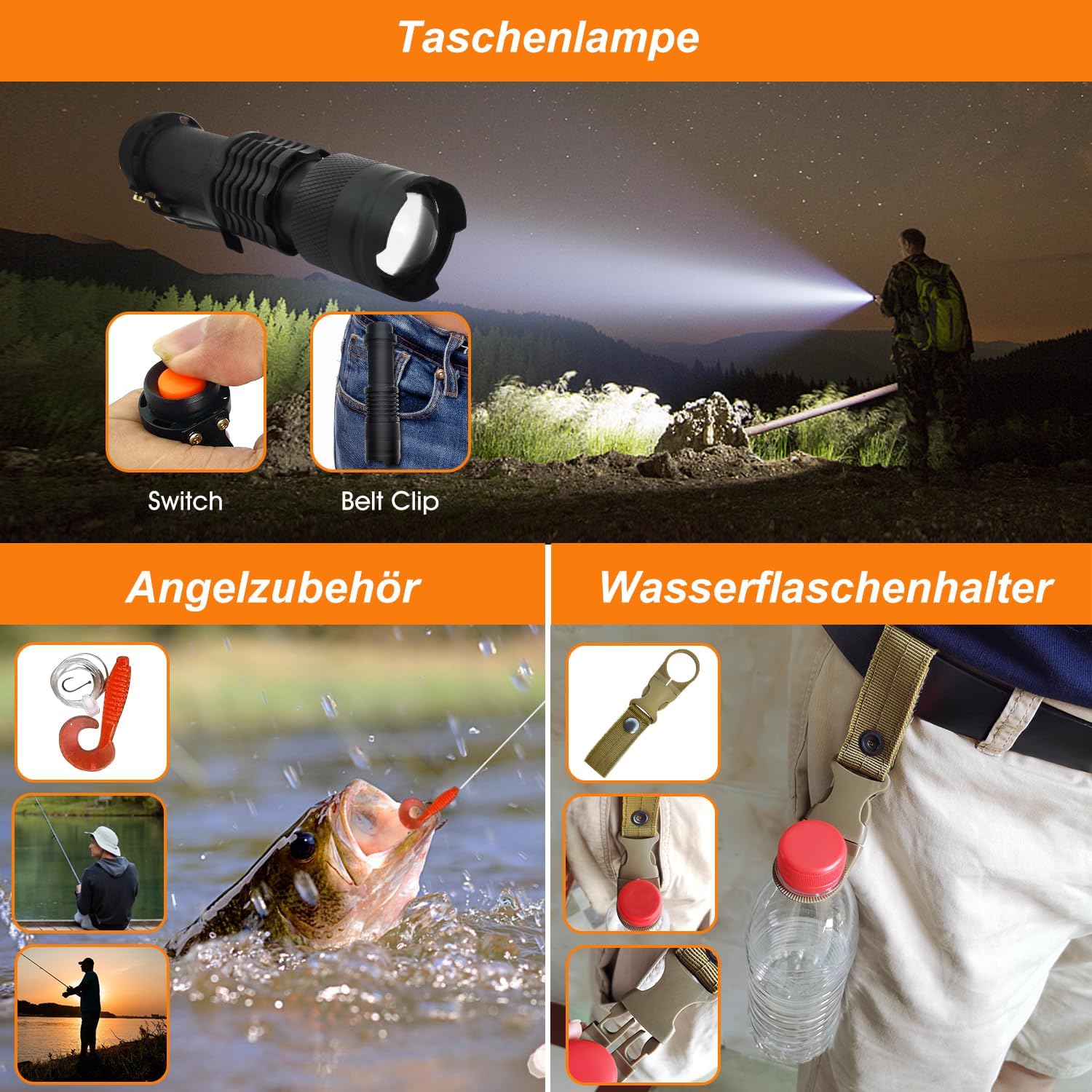 Survival-Kit, professionelle Notfallausrüstung, Überlebensausrüstung für Outdoor-Camping, Abenteuer, Wandern, Jagen, Angeln, Männer, Väter – Bild 6
