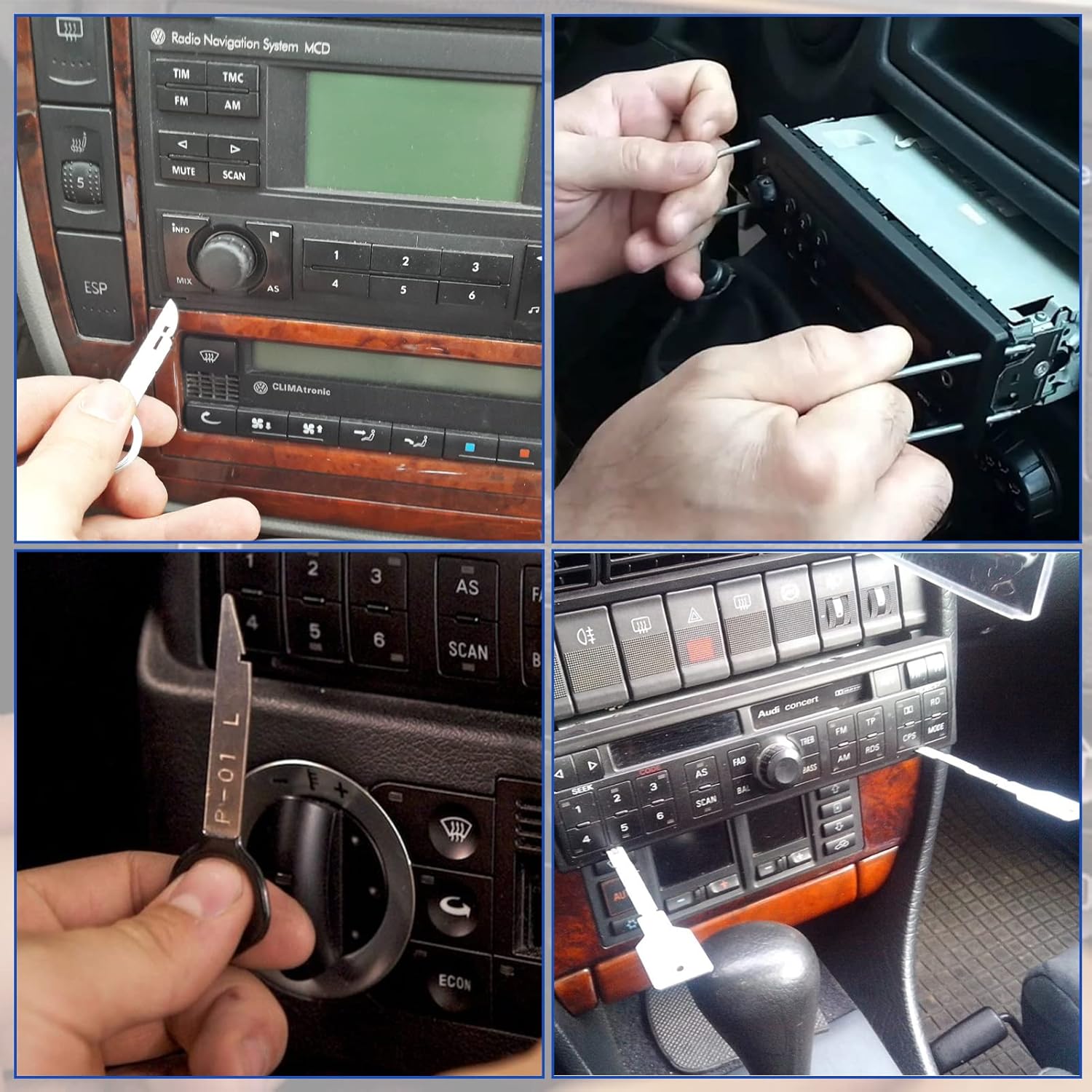 Xastro 38-teiliges Universal-Autoradio-Ausbauwerkzeug für Radio-Navigation, Radio-Ausbauwerkzeug I Entriegelung I Demontage, Radiohalterung, Autoradio-Entriegelungswerkzeug, Ausbauwerkzeug – Bild 5