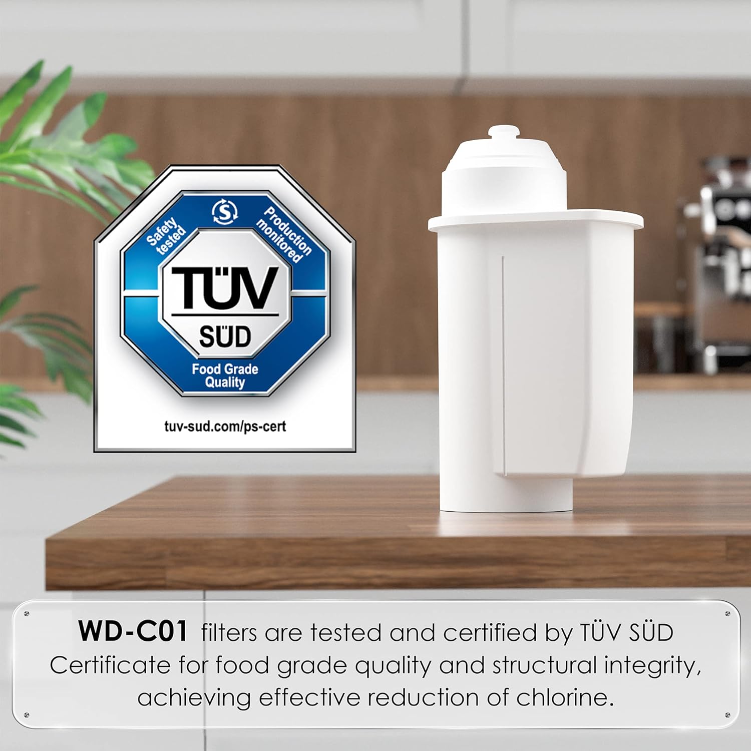 Waterdrop TZ70003 Wasserfilter für Siemens® Kaffeevollautomat EQ6 EQ9 S700 EQ500 EQ-Serie, TZ70003, Brita® Intenza 575491, Bosch® TCZ7003, TCZ7033, nicht für Intenza+, TÜV SÜD zertifiziert (6) – Bild 3