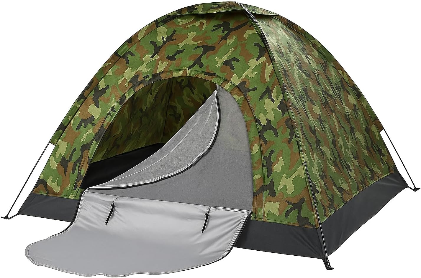 2-Personen-Festivalzelt-Set mit 2 Isomatten, Schlafsäcken, Nackenkissen, Schlafmasken, Ohrstöpseln & 2-Mann-Festivalzelt, Camping, Iglu-Zelt, wasserdicht, 200 x 200 x 135 cm – Bild 3