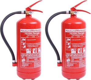 2-teiliger Feuerlöscher, 6 kg Pulv...