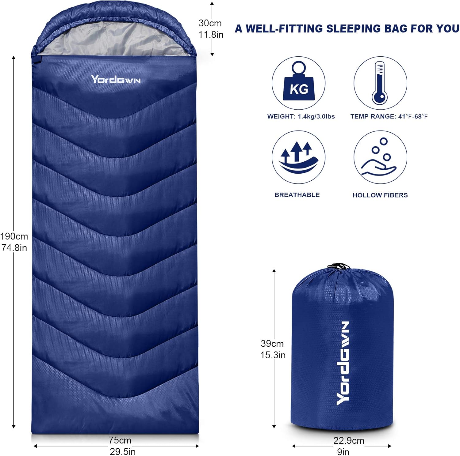 Schlafsack Outdoor Camping für Erwachsene Kinder Schlafsäcke Sommer Winter 3-4 Jahreszeiten Deckenschlafsack Ultraleichter Schlafsack Kleines Packmaß Reiseschlafsack Wasserdicht – Bild 2