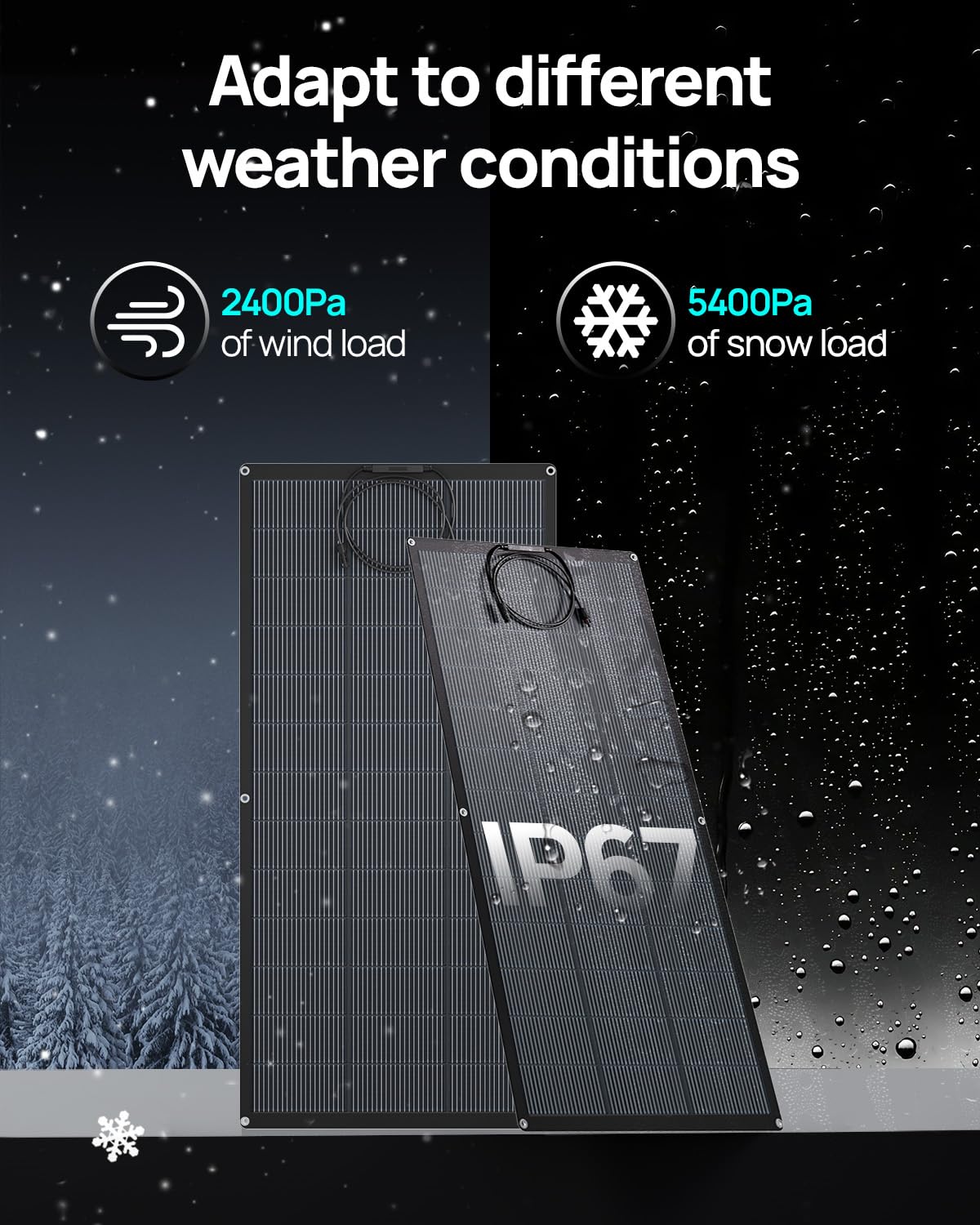 ECO-WORTHY 400 W flexibles Solarpanel 18 V ETFE-Material 18BB Monozelle 25 % hohe Umwandlung für Balkon, Wohnmobil, Wohnwagen, Boot, Dach, Camping, Haus, Yacht, unebene Oberflächen – Bild 8