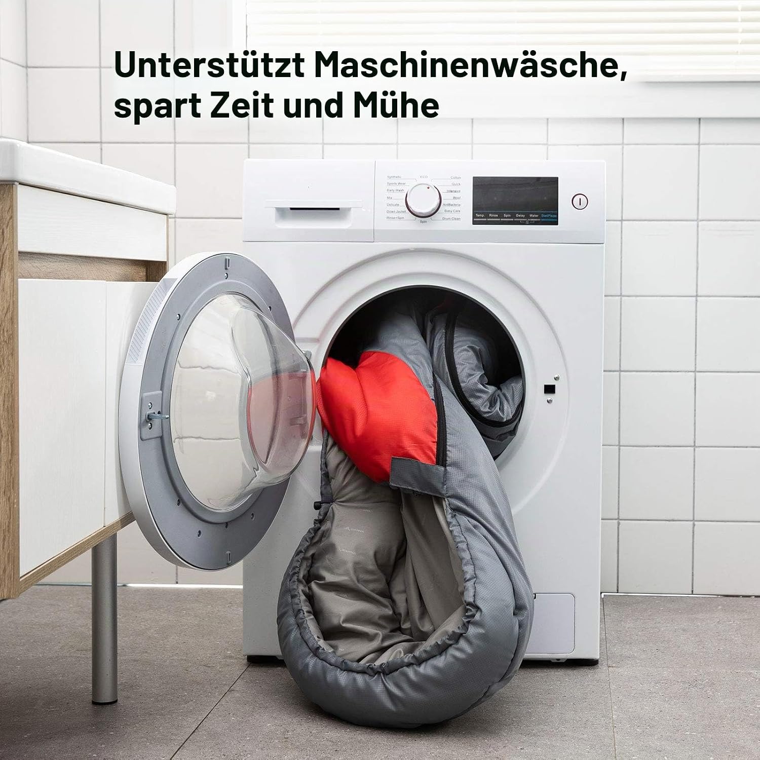 BISINNA Schlafsack 1,9 kg, 4 Jahreszeiten, wasserdichter, warmer Deckenschlafsack mit Kompressionsbeutel für Erwachsene, Damen, Herren, Outdoor-Camping, Wandern – Bild 8