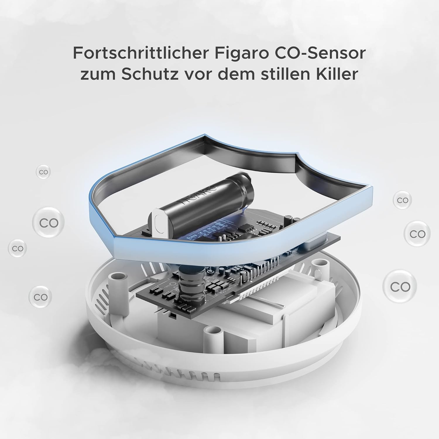 X-Sense CO03D-W Netzwerkfähiger CO-Melder mit Digitalanzeige, CO-Melder mit austauschbarer Batterie, TÜV Rheinland-zertifiziert nach EN 50291, 1er-Set – Bild 6