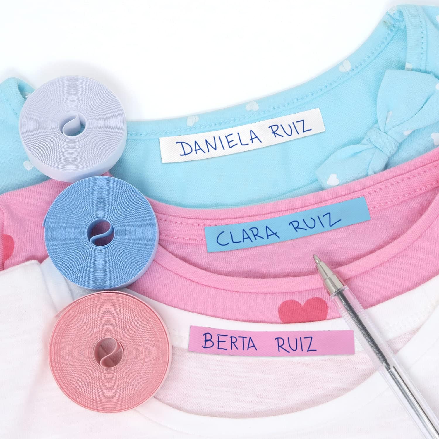 Haberdashery Online 1 Rolle 3 Meter x 1 cm selbstklebendes Isolierband zum Schreiben mit Boli. Ohne Boli (Blau) – Bild 3