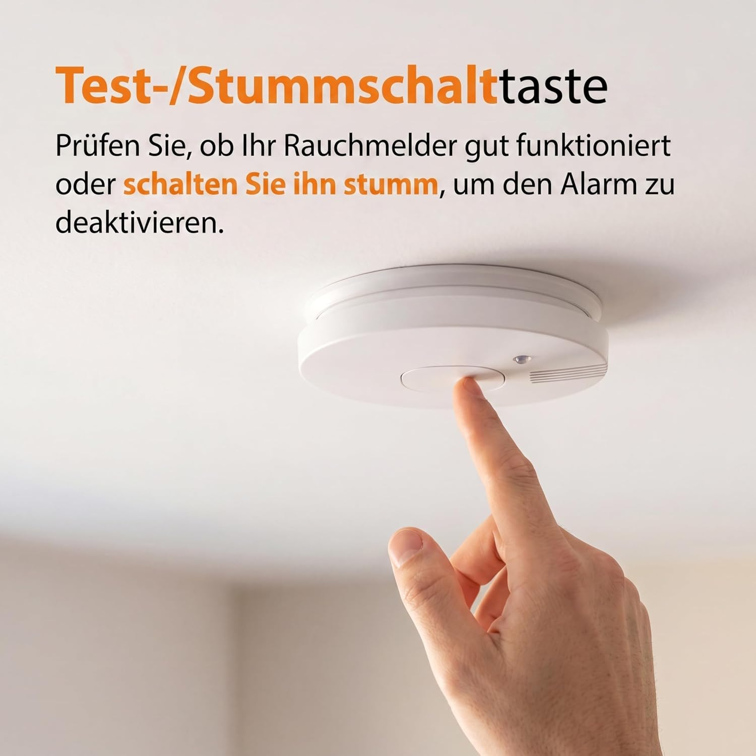 Smartwares Rauchmelder - TÜV - Austauschbare Batterie - Optischer Sensor - Testknopf - Geräuschlose Funktion - FSM-11710 – Bild 9