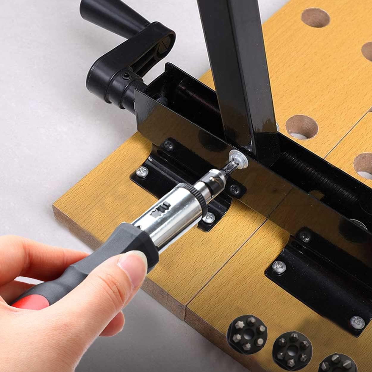SCHMIDT security tools Werkzeugset – 43-teilig – Werkzeugset – Multifunktionsset – Reparaturwerkzeug – Werkzeugkasten – Schraubendreher-Bits 25 mm – Torx – Sechskantschlüssel – Haushaltswerkzeug – Bild 5