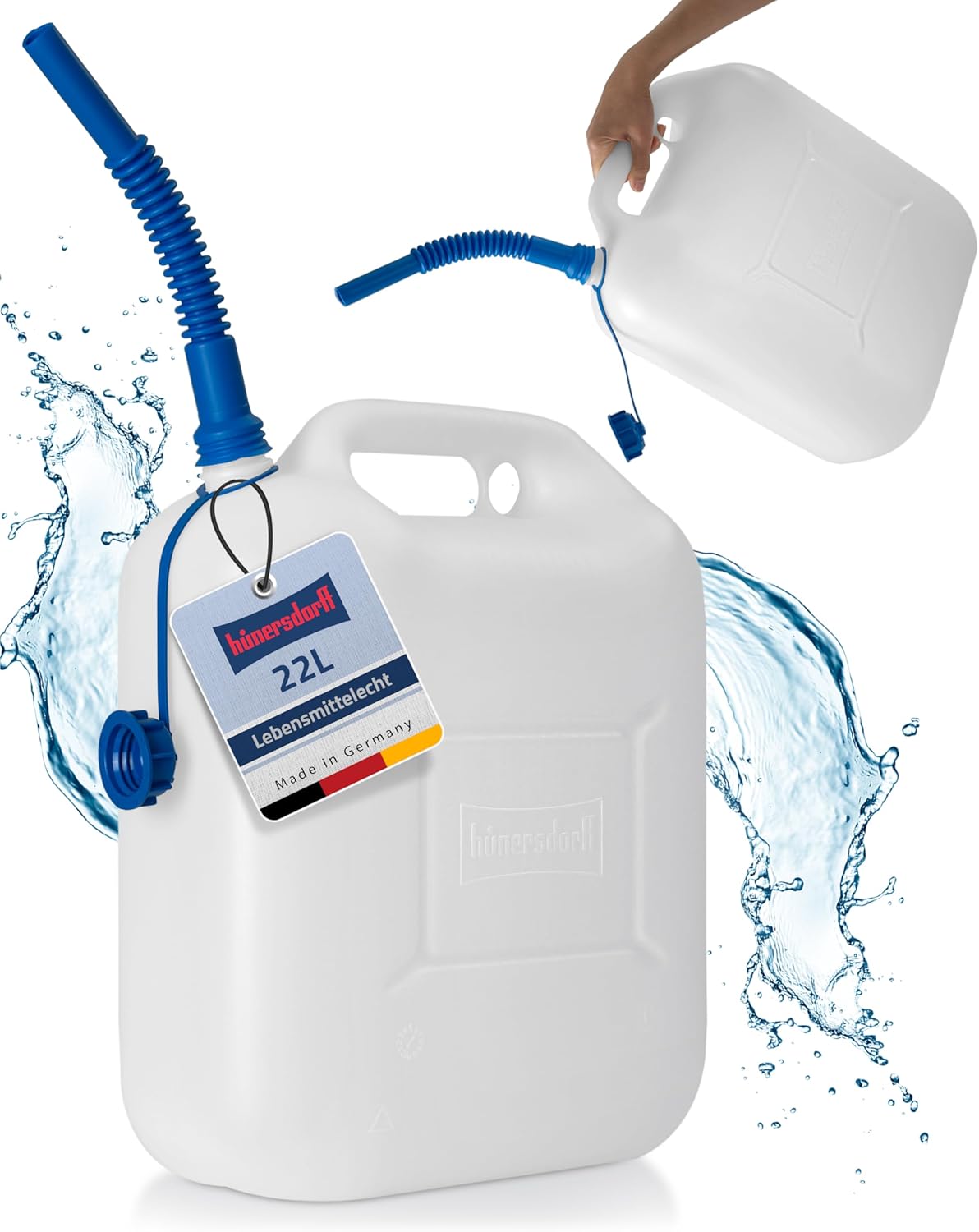 Hünersdorff Wasserbehälter Eco 22 Bin aus hochdichtem Polyethylen, 1 Stück, natur, 817600 – Bild 2