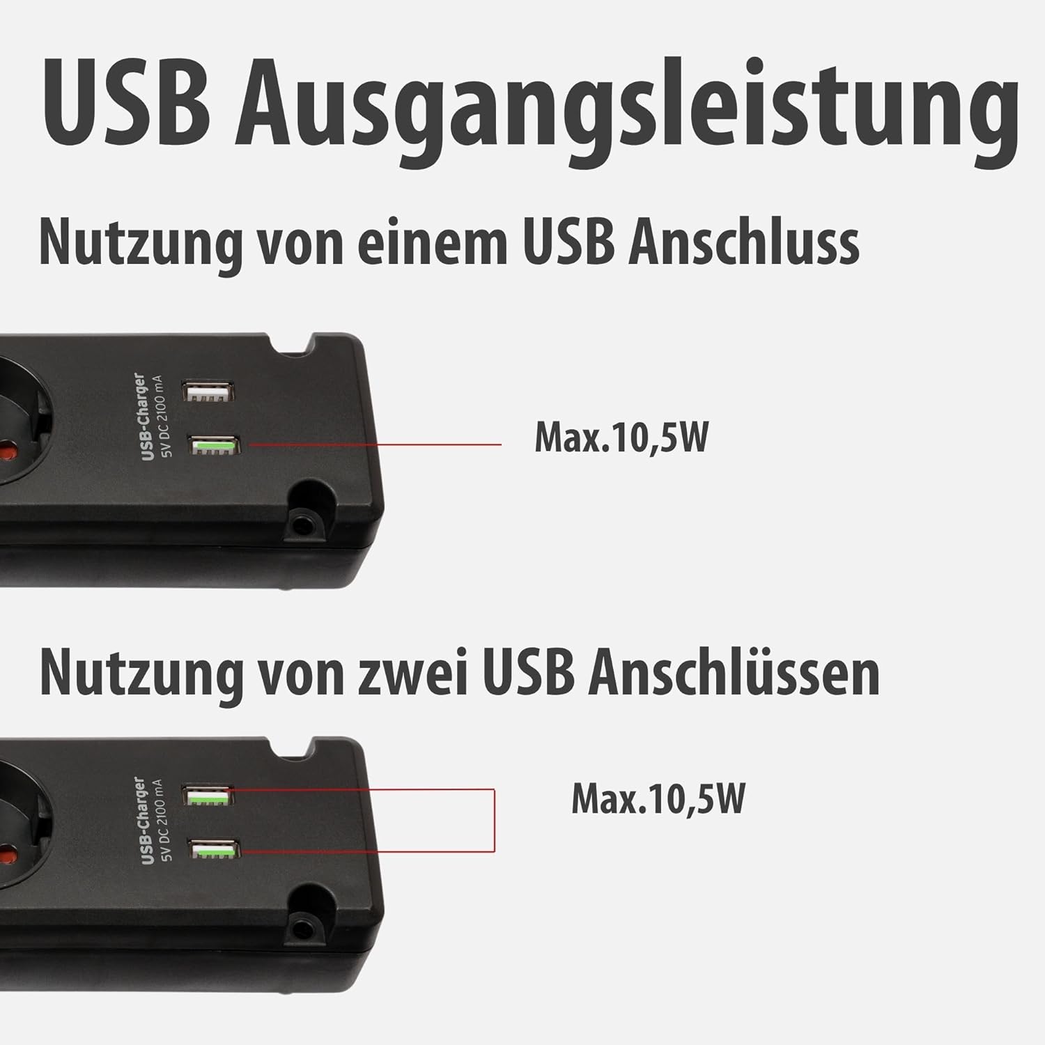 Brennenstuhl Bremounta Steckdosenleiste, 5-fach Steckdosenleiste mit USB-Ladefunktion (Mehrfachsteckdose mit 90-Grad-Steckdosen, Steckerleiste mit Montagemöglichkeit und 3 m Kabel), schwarz | Mehrfachsteckdose mit 90-Grad-Steckdosen, Steckdosenleiste mit Schalter, Montagemöglichkeit und 3 m Kabel, schwarz – Bild 5