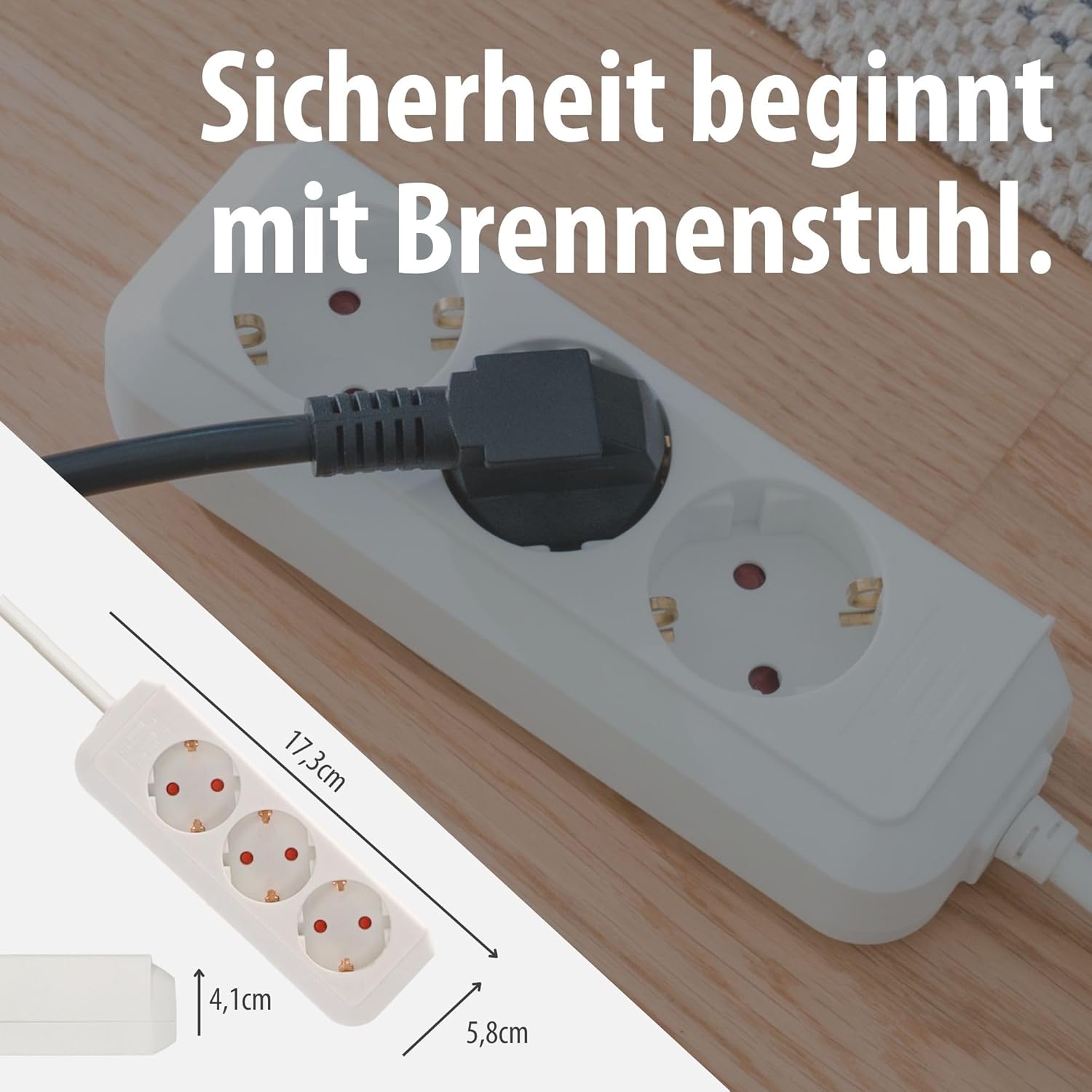Brennenstuhl Eco-Line 3-fach Steckdosenleiste – Bild 5