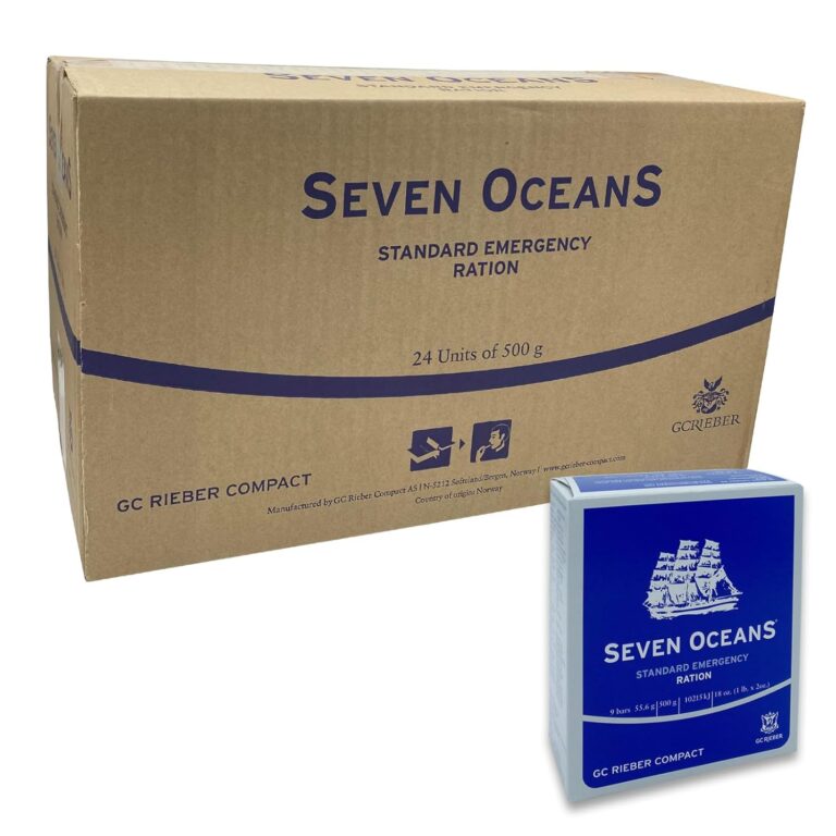 Seven Oceans Energy Bar Outdoor Bar Notfallnahrung – 24-Tage-Versorgung für 1 Erwachsenen – Langlebige, kompakte und nährstoffreiche Überlebensnahrung für Krisensituationen