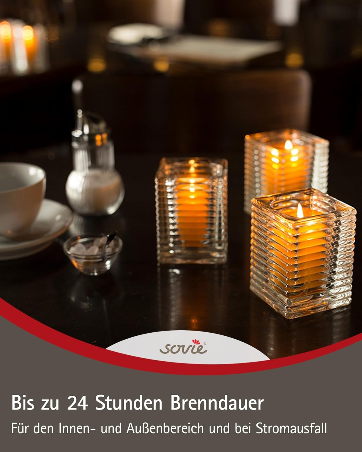 Sovie® Nachfüllkerzen 24 Stück im Tray – Bild 3